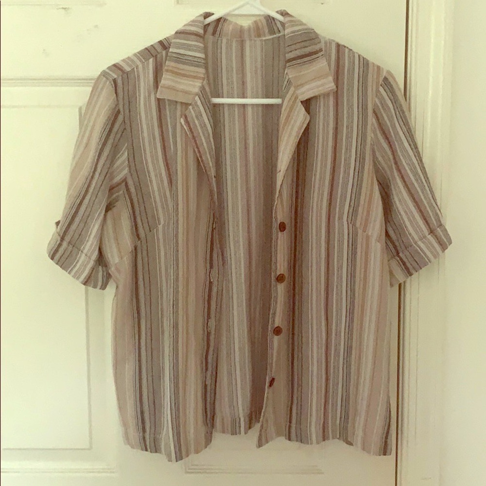 Vintage striped button up